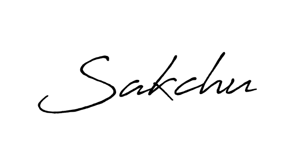 Sakchu stylish signature style. Best Handwritten Sign (Antro_Vectra_Bolder) for my name. Handwritten Signature Collection Ideas for my name Sakchu. Sakchu signature style 7 images and pictures png