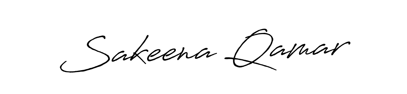 Also we have Sakeena Qamar name is the best signature style. Create professional handwritten signature collection using Antro_Vectra_Bolder autograph style. Sakeena Qamar signature style 7 images and pictures png