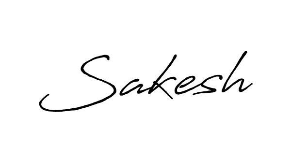Also we have Sakesh name is the best signature style. Create professional handwritten signature collection using Antro_Vectra_Bolder autograph style. Sakesh signature style 7 images and pictures png