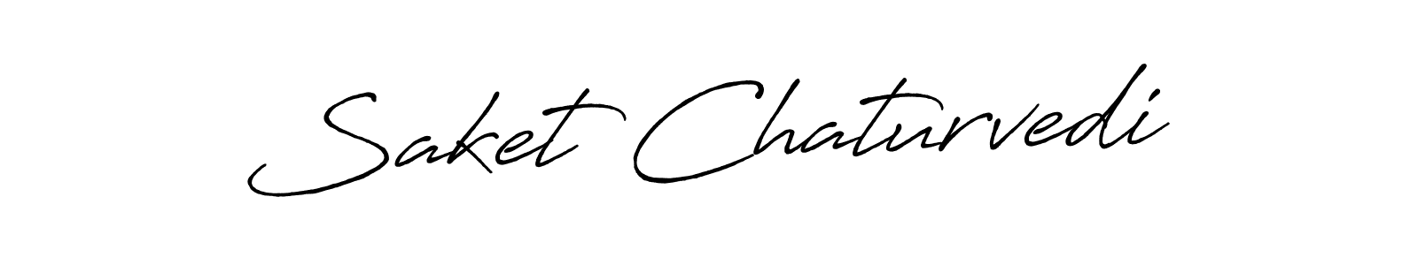 Make a beautiful signature design for name Saket Chaturvedi. With this signature (Antro_Vectra_Bolder) style, you can create a handwritten signature for free. Saket Chaturvedi signature style 7 images and pictures png