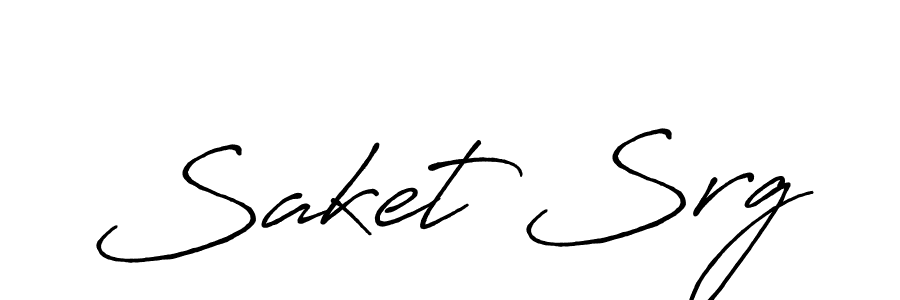 How to make Saket Srg name signature. Use Antro_Vectra_Bolder style for creating short signs online. This is the latest handwritten sign. Saket Srg signature style 7 images and pictures png