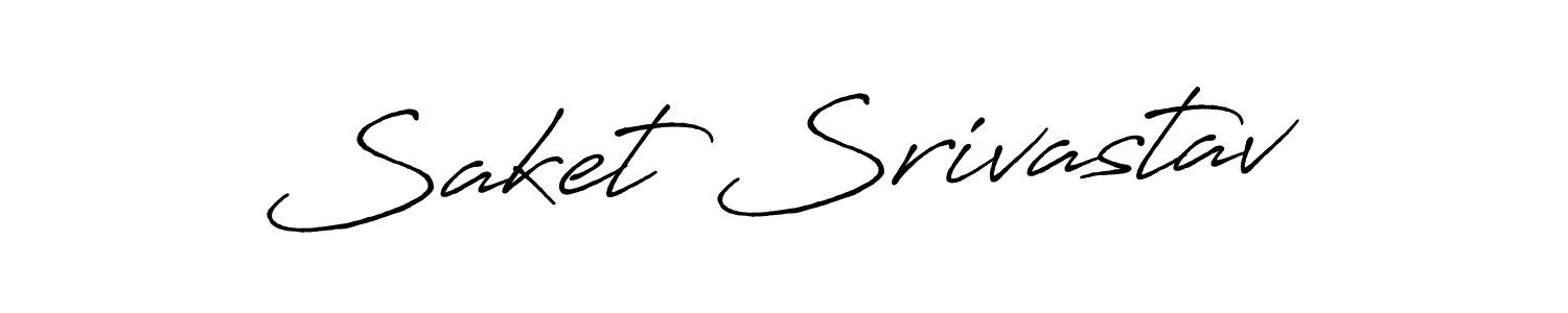 The best way (Antro_Vectra_Bolder) to make a short signature is to pick only two or three words in your name. The name Saket Srivastav include a total of six letters. For converting this name. Saket Srivastav signature style 7 images and pictures png