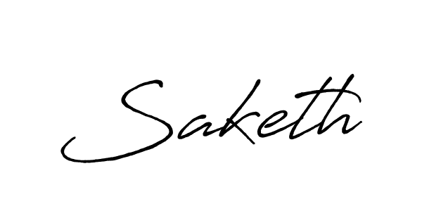Use a signature maker to create a handwritten signature online. With this signature software, you can design (Antro_Vectra_Bolder) your own signature for name Saketh. Saketh signature style 7 images and pictures png