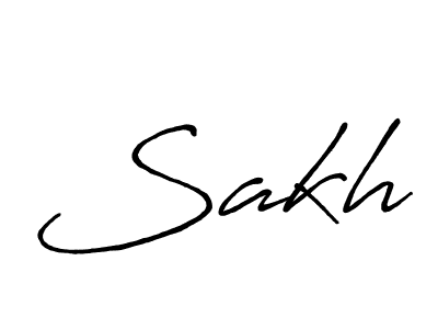How to make Sakh name signature. Use Antro_Vectra_Bolder style for creating short signs online. This is the latest handwritten sign. Sakh signature style 7 images and pictures png