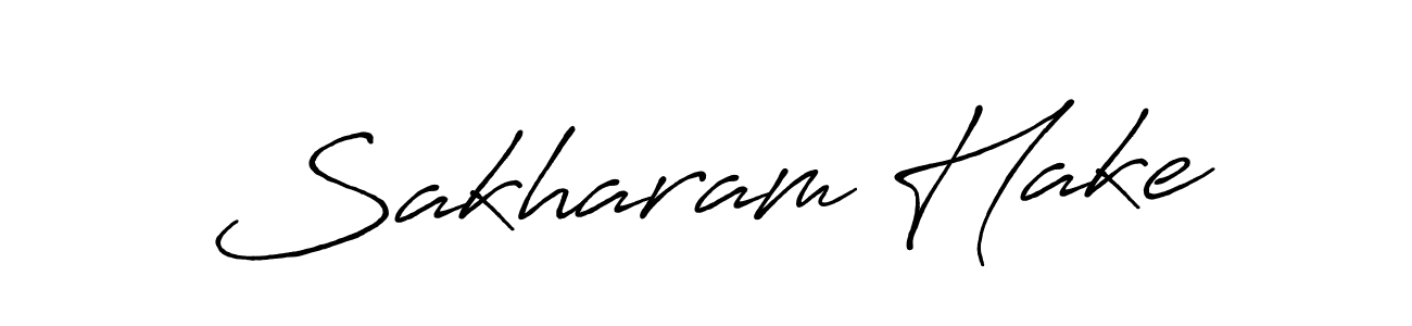 Sakharam Hake stylish signature style. Best Handwritten Sign (Antro_Vectra_Bolder) for my name. Handwritten Signature Collection Ideas for my name Sakharam Hake. Sakharam Hake signature style 7 images and pictures png