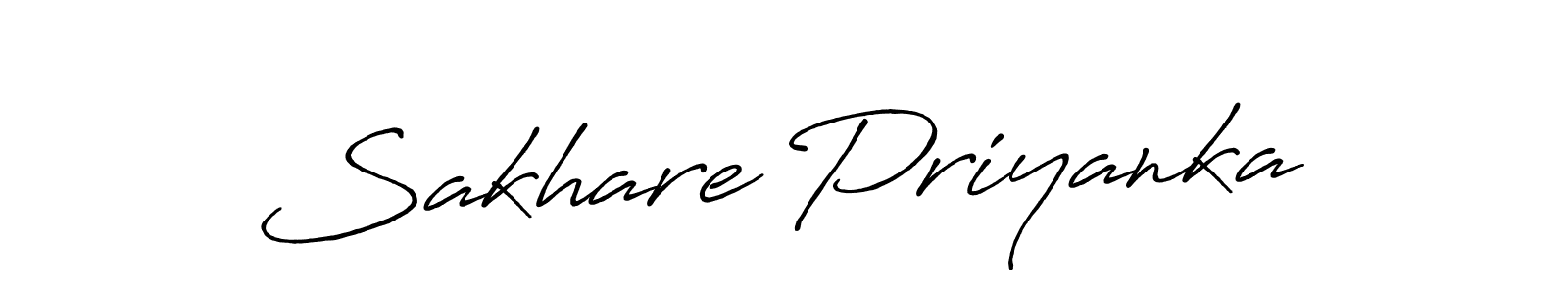 Use a signature maker to create a handwritten signature online. With this signature software, you can design (Antro_Vectra_Bolder) your own signature for name Sakhare Priyanka. Sakhare Priyanka signature style 7 images and pictures png