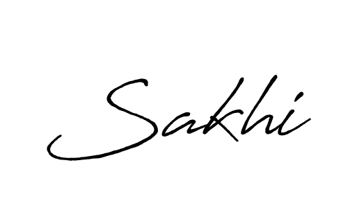 Create a beautiful signature design for name Sakhi. With this signature (Antro_Vectra_Bolder) fonts, you can make a handwritten signature for free. Sakhi signature style 7 images and pictures png