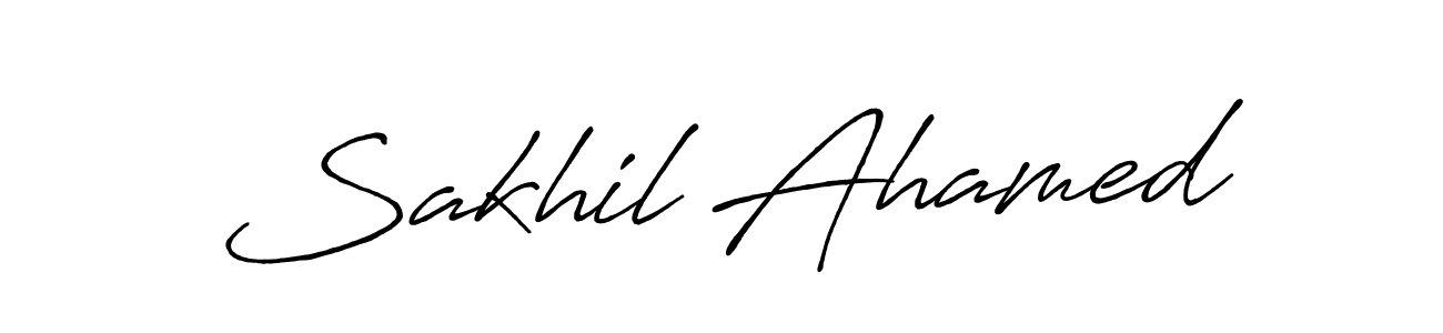 How to make Sakhil Ahamed signature? Antro_Vectra_Bolder is a professional autograph style. Create handwritten signature for Sakhil Ahamed name. Sakhil Ahamed signature style 7 images and pictures png