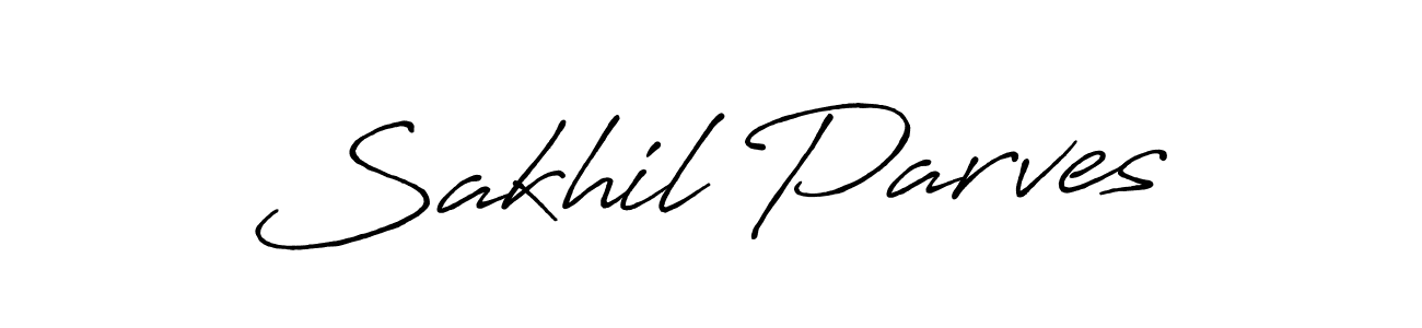 Use a signature maker to create a handwritten signature online. With this signature software, you can design (Antro_Vectra_Bolder) your own signature for name Sakhil Parves. Sakhil Parves signature style 7 images and pictures png