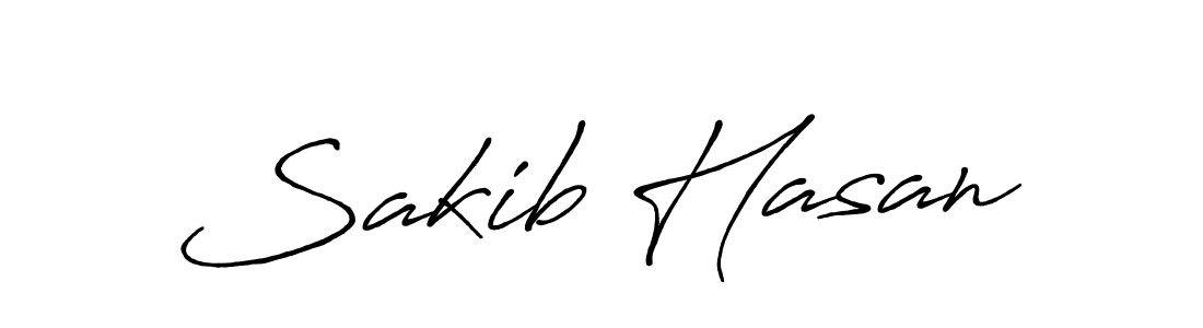 Make a beautiful signature design for name Sakib Hasan. With this signature (Antro_Vectra_Bolder) style, you can create a handwritten signature for free. Sakib Hasan signature style 7 images and pictures png