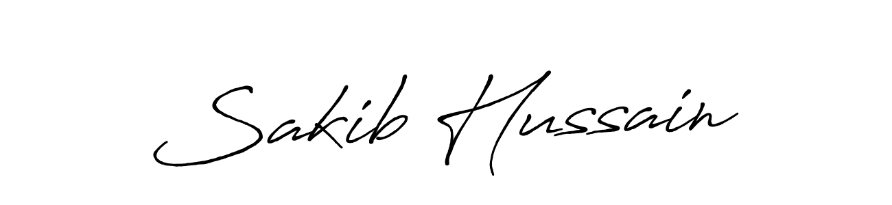 How to make Sakib Hussain name signature. Use Antro_Vectra_Bolder style for creating short signs online. This is the latest handwritten sign. Sakib Hussain signature style 7 images and pictures png