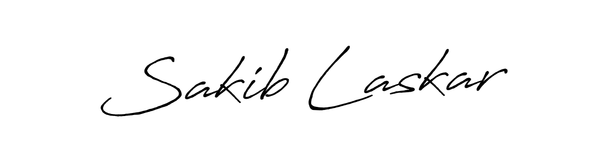 Sakib Laskar stylish signature style. Best Handwritten Sign (Antro_Vectra_Bolder) for my name. Handwritten Signature Collection Ideas for my name Sakib Laskar. Sakib Laskar signature style 7 images and pictures png