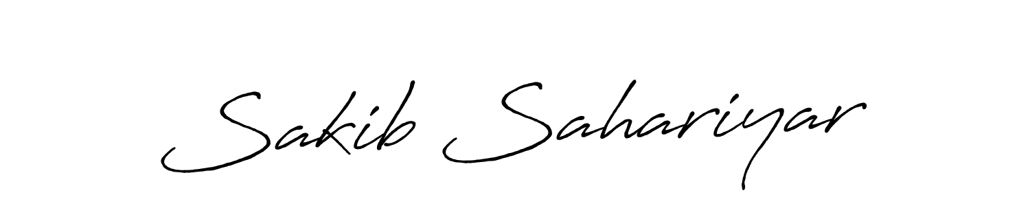 Create a beautiful signature design for name Sakib Sahariyar. With this signature (Antro_Vectra_Bolder) fonts, you can make a handwritten signature for free. Sakib Sahariyar signature style 7 images and pictures png