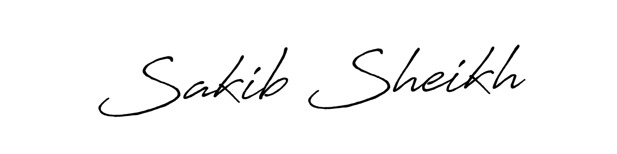 Create a beautiful signature design for name Sakib Sheikh. With this signature (Antro_Vectra_Bolder) fonts, you can make a handwritten signature for free. Sakib Sheikh signature style 7 images and pictures png