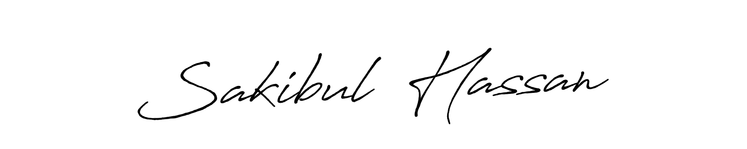 Make a beautiful signature design for name Sakibul  Hassan. With this signature (Antro_Vectra_Bolder) style, you can create a handwritten signature for free. Sakibul  Hassan signature style 7 images and pictures png