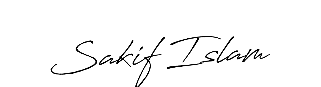 Design your own signature with our free online signature maker. With this signature software, you can create a handwritten (Antro_Vectra_Bolder) signature for name Sakif Islam. Sakif Islam signature style 7 images and pictures png