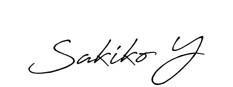 How to make Sakiko Y name signature. Use Antro_Vectra_Bolder style for creating short signs online. This is the latest handwritten sign. Sakiko Y signature style 7 images and pictures png