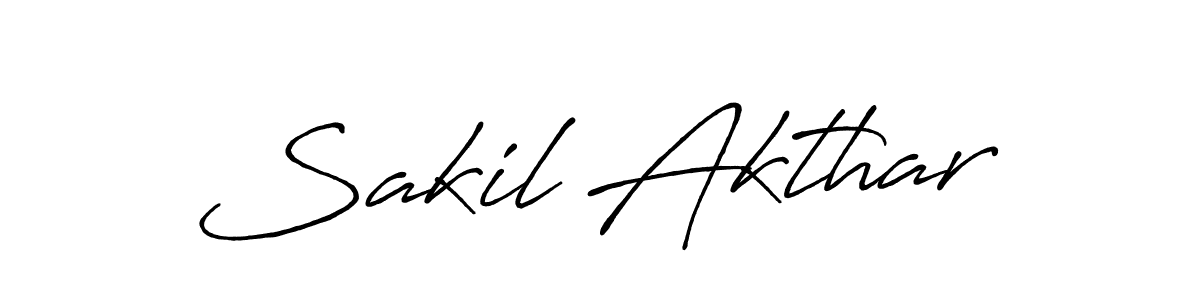 Sakil Akthar stylish signature style. Best Handwritten Sign (Antro_Vectra_Bolder) for my name. Handwritten Signature Collection Ideas for my name Sakil Akthar. Sakil Akthar signature style 7 images and pictures png