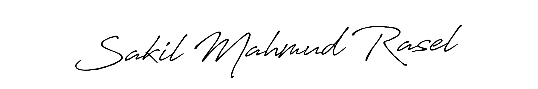 Make a beautiful signature design for name Sakil Mahmud Rasel. With this signature (Antro_Vectra_Bolder) style, you can create a handwritten signature for free. Sakil Mahmud Rasel signature style 7 images and pictures png