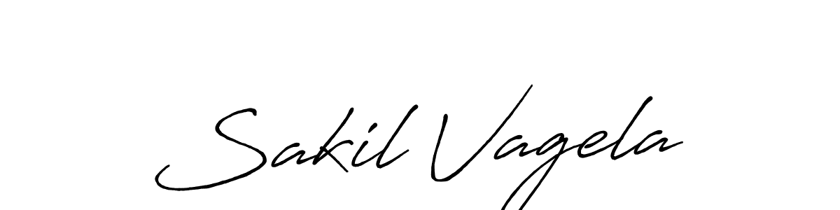 Antro_Vectra_Bolder is a professional signature style that is perfect for those who want to add a touch of class to their signature. It is also a great choice for those who want to make their signature more unique. Get Sakil Vagela name to fancy signature for free. Sakil Vagela signature style 7 images and pictures png