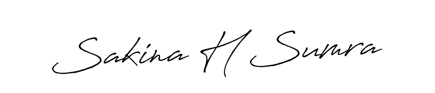 Make a beautiful signature design for name Sakina H Sumra. With this signature (Antro_Vectra_Bolder) style, you can create a handwritten signature for free. Sakina H Sumra signature style 7 images and pictures png