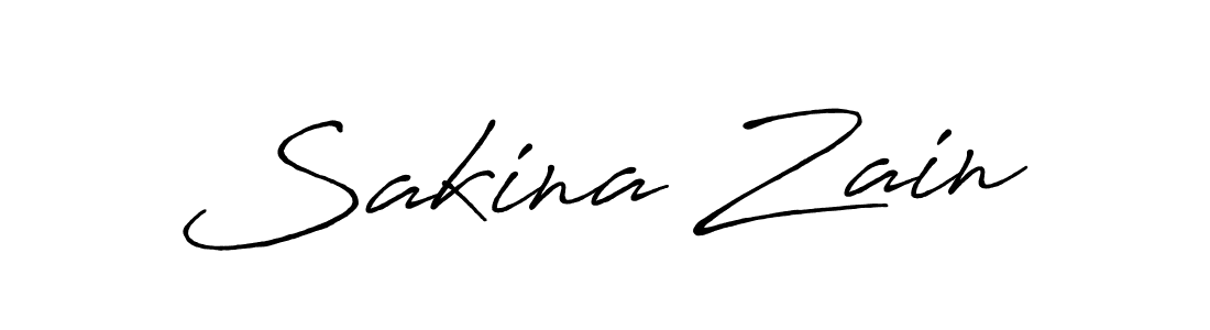 Make a beautiful signature design for name Sakina Zain. With this signature (Antro_Vectra_Bolder) style, you can create a handwritten signature for free. Sakina Zain signature style 7 images and pictures png