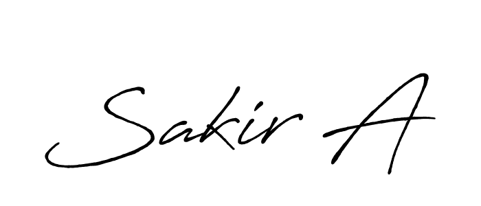 Design your own signature with our free online signature maker. With this signature software, you can create a handwritten (Antro_Vectra_Bolder) signature for name Sakir A. Sakir A signature style 7 images and pictures png