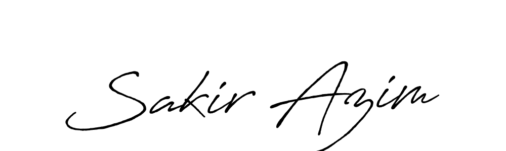 How to make Sakir Azim name signature. Use Antro_Vectra_Bolder style for creating short signs online. This is the latest handwritten sign. Sakir Azim signature style 7 images and pictures png