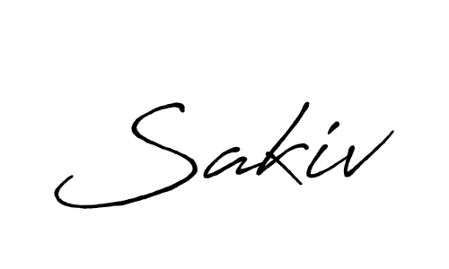 How to make Sakiv signature? Antro_Vectra_Bolder is a professional autograph style. Create handwritten signature for Sakiv name. Sakiv signature style 7 images and pictures png
