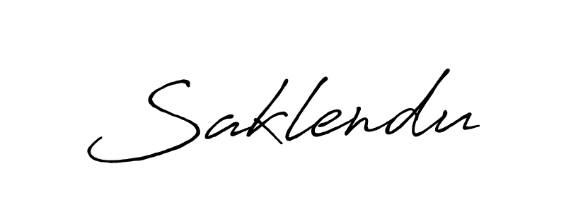 Make a beautiful signature design for name Saklendu. Use this online signature maker to create a handwritten signature for free. Saklendu signature style 7 images and pictures png