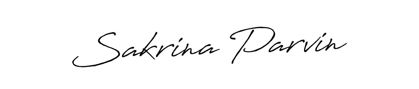 Sakrina Parvin stylish signature style. Best Handwritten Sign (Antro_Vectra_Bolder) for my name. Handwritten Signature Collection Ideas for my name Sakrina Parvin. Sakrina Parvin signature style 7 images and pictures png