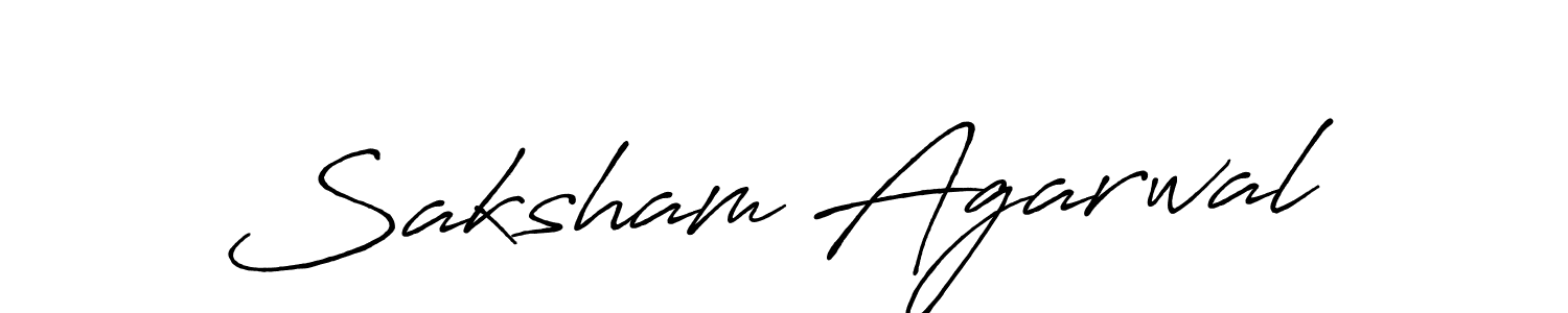 Make a beautiful signature design for name Saksham Agarwal. Use this online signature maker to create a handwritten signature for free. Saksham Agarwal signature style 7 images and pictures png