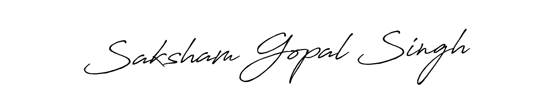 Design your own signature with our free online signature maker. With this signature software, you can create a handwritten (Antro_Vectra_Bolder) signature for name Saksham Gopal Singh. Saksham Gopal Singh signature style 7 images and pictures png