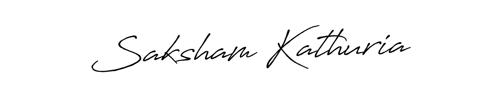 Design your own signature with our free online signature maker. With this signature software, you can create a handwritten (Antro_Vectra_Bolder) signature for name Saksham Kathuria. Saksham Kathuria signature style 7 images and pictures png