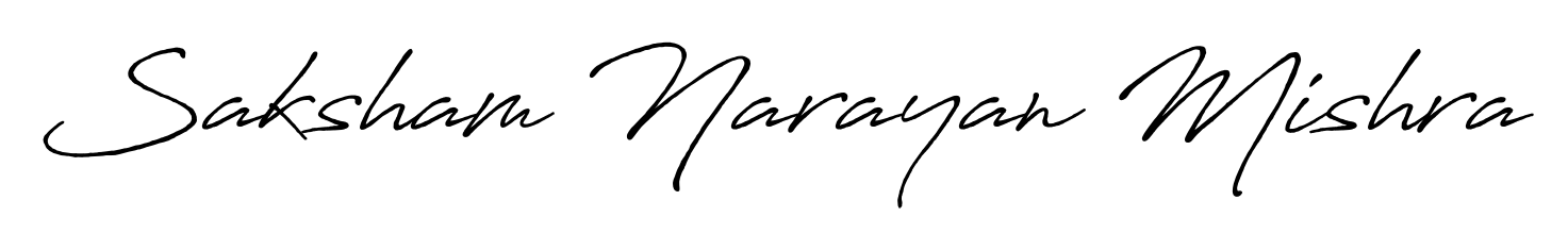 Antro_Vectra_Bolder is a professional signature style that is perfect for those who want to add a touch of class to their signature. Get Saksham Narayan Mishra name fancy signature for free. Saksham Narayan Mishra signature style 7 images and pictures png