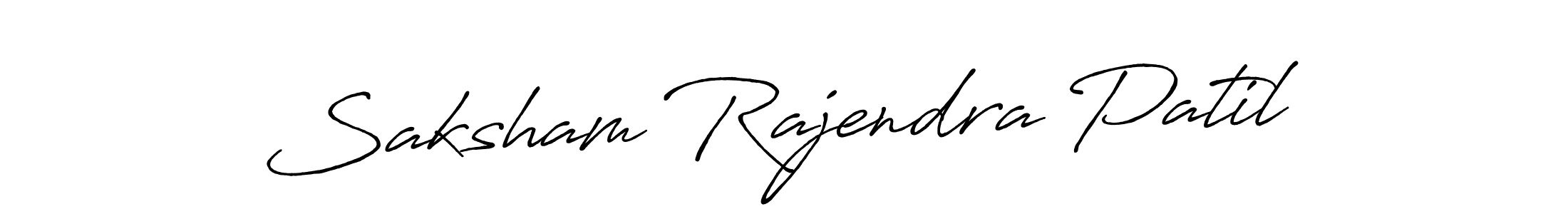 Create a beautiful signature design for name Saksham Rajendra Patil. With this signature (Antro_Vectra_Bolder) fonts, you can make a handwritten signature for free. Saksham Rajendra Patil signature style 7 images and pictures png