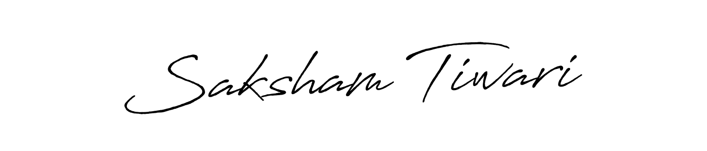 Design your own signature with our free online signature maker. With this signature software, you can create a handwritten (Antro_Vectra_Bolder) signature for name Saksham Tiwari. Saksham Tiwari signature style 7 images and pictures png