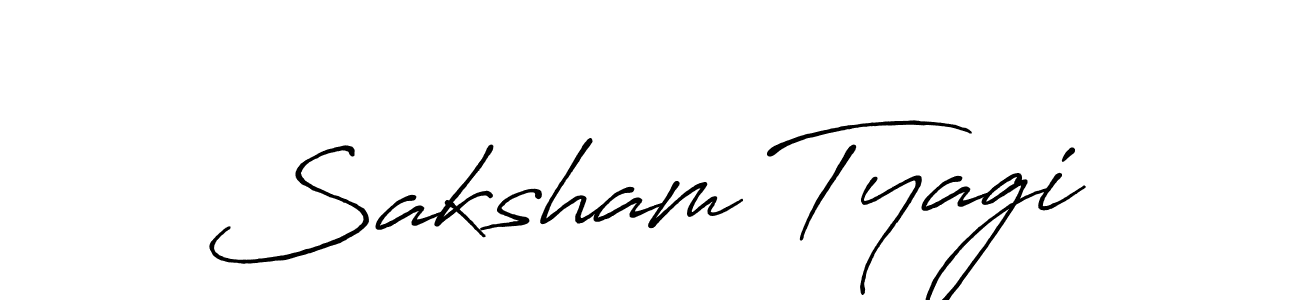 Use a signature maker to create a handwritten signature online. With this signature software, you can design (Antro_Vectra_Bolder) your own signature for name Saksham Tyagi. Saksham Tyagi signature style 7 images and pictures png