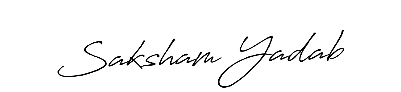 How to Draw Saksham Yadab signature style? Antro_Vectra_Bolder is a latest design signature styles for name Saksham Yadab. Saksham Yadab signature style 7 images and pictures png
