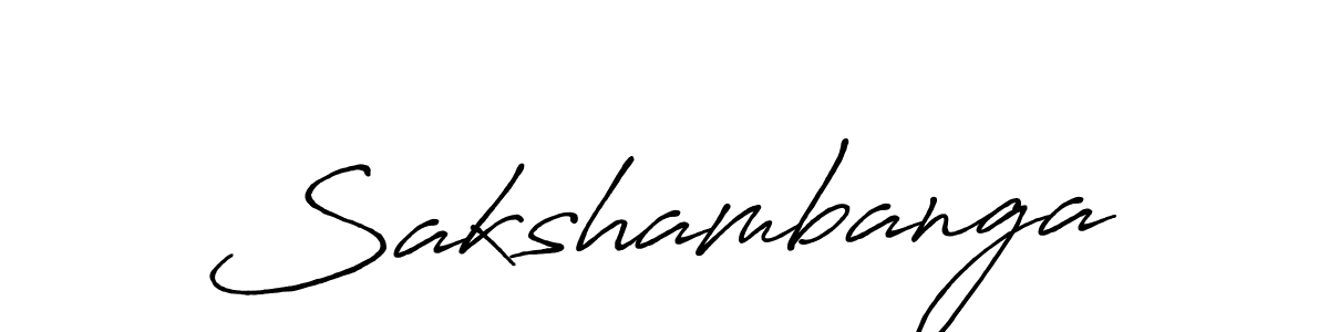 How to make Sakshambanga name signature. Use Antro_Vectra_Bolder style for creating short signs online. This is the latest handwritten sign. Sakshambanga signature style 7 images and pictures png