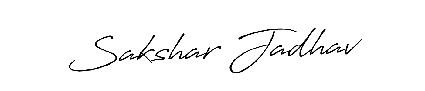This is the best signature style for the Sakshar Jadhav name. Also you like these signature font (Antro_Vectra_Bolder). Mix name signature. Sakshar Jadhav signature style 7 images and pictures png