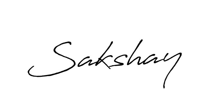 Use a signature maker to create a handwritten signature online. With this signature software, you can design (Antro_Vectra_Bolder) your own signature for name Sakshay. Sakshay signature style 7 images and pictures png
