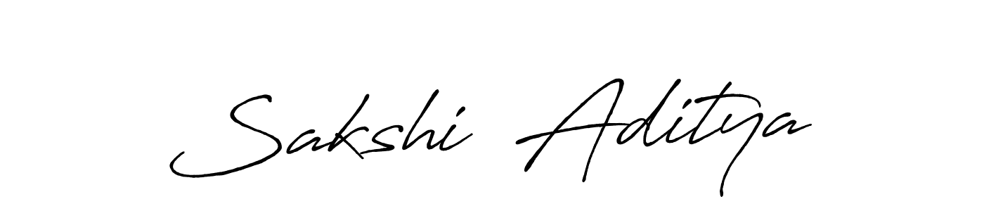 This is the best signature style for the Sakshi  Aditya name. Also you like these signature font (Antro_Vectra_Bolder). Mix name signature. Sakshi  Aditya signature style 7 images and pictures png