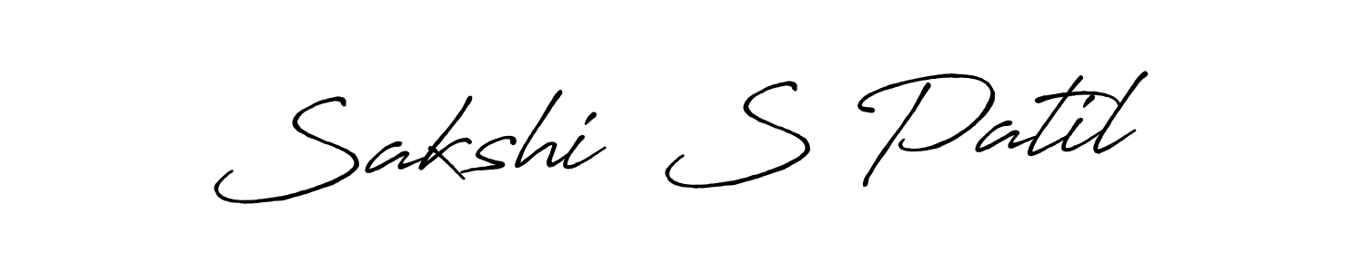 The best way (Antro_Vectra_Bolder) to make a short signature is to pick only two or three words in your name. The name Sakshi  S Patil include a total of six letters. For converting this name. Sakshi  S Patil signature style 7 images and pictures png