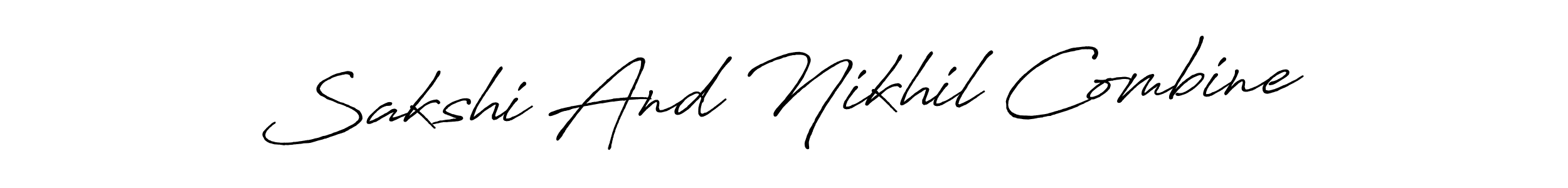 Make a beautiful signature design for name Sakshi And Nikhil Combine. Use this online signature maker to create a handwritten signature for free. Sakshi And Nikhil Combine signature style 7 images and pictures png