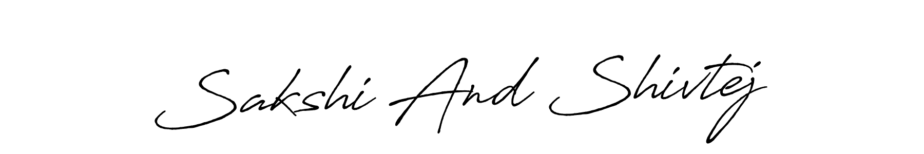 Use a signature maker to create a handwritten signature online. With this signature software, you can design (Antro_Vectra_Bolder) your own signature for name Sakshi And Shivtej. Sakshi And Shivtej signature style 7 images and pictures png