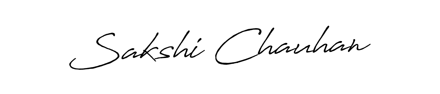 Design your own signature with our free online signature maker. With this signature software, you can create a handwritten (Antro_Vectra_Bolder) signature for name Sakshi Chauhan. Sakshi Chauhan signature style 7 images and pictures png