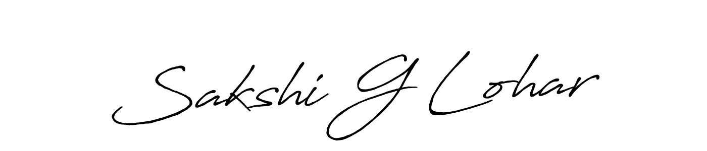 How to make Sakshi G Lohar signature? Antro_Vectra_Bolder is a professional autograph style. Create handwritten signature for Sakshi G Lohar name. Sakshi G Lohar signature style 7 images and pictures png