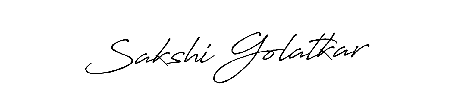 Antro_Vectra_Bolder is a professional signature style that is perfect for those who want to add a touch of class to their signature. It is also a great choice for those who want to make their signature more unique. Get Sakshi Golatkar name to fancy signature for free. Sakshi Golatkar signature style 7 images and pictures png