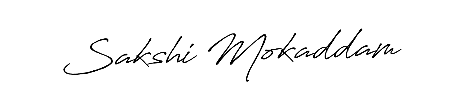 Design your own signature with our free online signature maker. With this signature software, you can create a handwritten (Antro_Vectra_Bolder) signature for name Sakshi Mokaddam. Sakshi Mokaddam signature style 7 images and pictures png